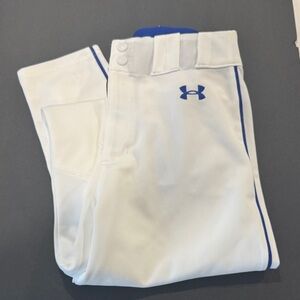 Under Armour adult medium  White and Blue stripe  baseball pants